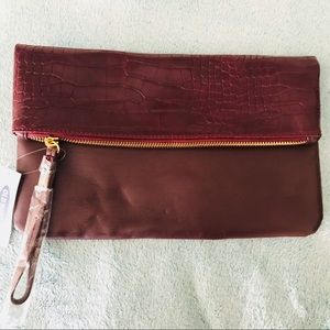 NWT Burgandy Clutch